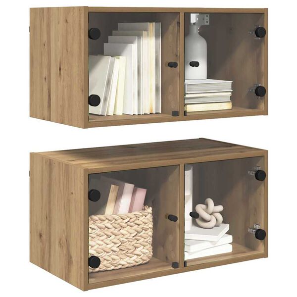 vidaXL Fali Szekr&eacute;nyek 2 pcs Artisan t&ouml;lgy 68 x 37 x 35 cm Faanyag