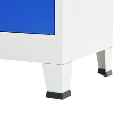 vidaXL szürke/kék fém irodaszekrény 90 x 40 x 180 cm