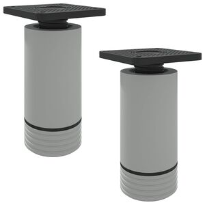 vidaXL B&uacute;tor l&aacute;bak &Aacute;ll&iacute;that&oacute; 2 db Feh&eacute;r 64 x 64 x 100 mm PP