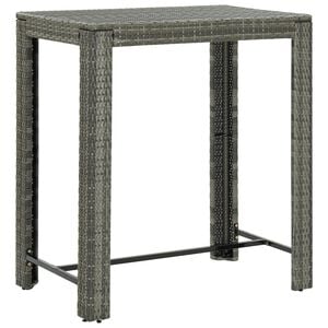vidaXL sz&uuml;rke polyrattan kerti b&aacute;rasztal 100 x 60,5 x 110,5 cm