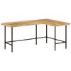 vidaXL &iacute;r&oacute;asztal 165x110x77 cm t&ouml;m&ouml;rfa mang&oacute; &eacute;s vas