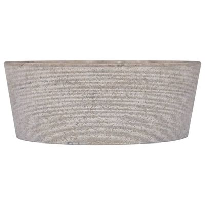 vidaXL szürke márvány mosdókagyló Ø40 x 15 cm
