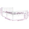 vidaXL szürke tömör fa ágykeret 100 x 200 cm