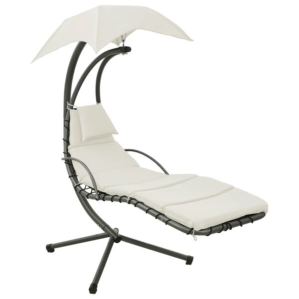 vidaXL kr&eacute;msz&iacute;nű &eacute;s sz&uuml;rke sz&ouml;vet kerti hintasz&eacute;k 190 x 90 x 200 cm