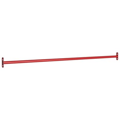 vidaXL piros acél húzódzkodó rúd 125 cm