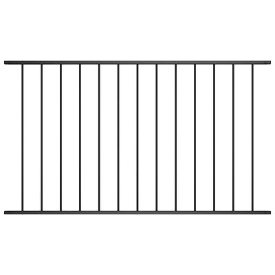 vidaXL fekete porszórt acél kerítéspanel 1,7 x 1,25 m