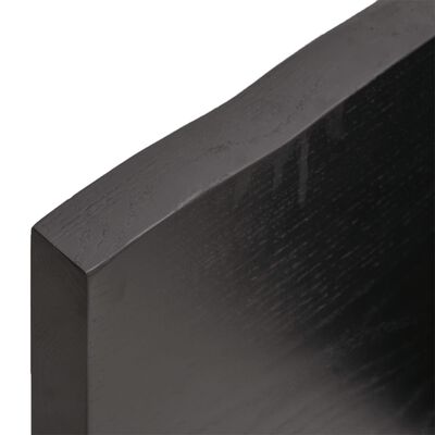 vidaXL sötétbarna kezelt tömör asztallap 100x50x(2-4) cm