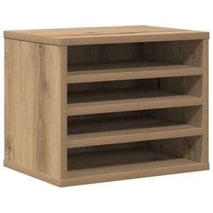vidaXL &Iacute;r&oacute;asztali rendező Artisan t&ouml;lgy 36 x 26 x 29,5 cm Szerelt Fa