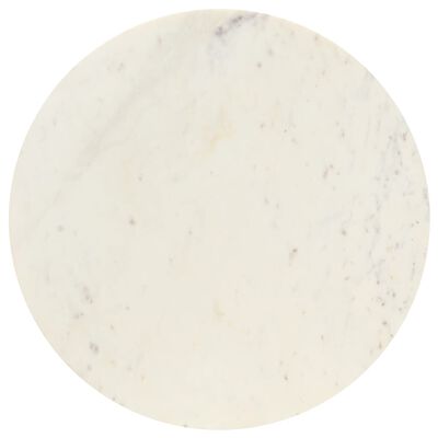 vidaXL fehér márvány textúrájú valódi kő dohányzóasztal 60x60x35 cm