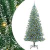 vidaXL Mű kar&aacute;csonyi fa h&oacute;val bor&iacute;tva LED f&eacute;nyekkel 300 LED-del 210 cm