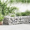 vidaXL horganyzott acél gabion fal fedéllel 600 x 30 x 50 cm