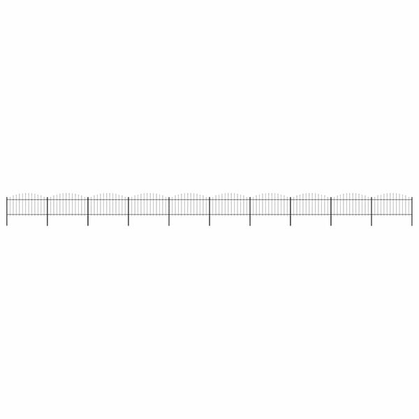 vidaXL fekete ac&eacute;lker&iacute;t&eacute;s l&aacute;ndzs&aacute;s tetejű 1781,5 x 150 cm