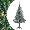 vidaXL Mű kar&aacute;csonyi fa h&oacute;val bor&iacute;tva LED f&eacute;nyekkel 150 LED-del 120 cm