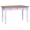vidaXL feh&eacute;r t&ouml;m&ouml;r mahag&oacute;ni fa fi&oacute;kos &iacute;r&oacute;asztal 117 x 57 x 75 cm