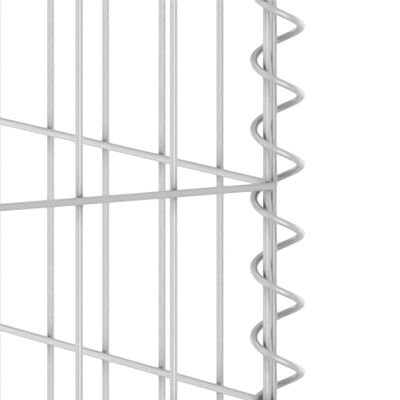 vidaXL horganyzott acél gabionfal szemeteskukákhoz 325 x 100 x 110 cm