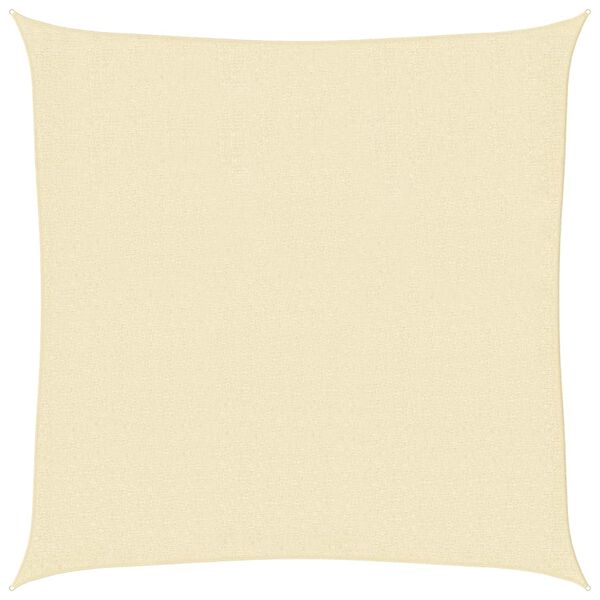 vidaXL 3,6x3,6 m krém HDPE tér napernyő