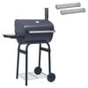 vidaXL Fak grill 75 x 48 x 120 cm Ez&uuml;st Porsz&oacute;rt ac&eacute;l &eacute;s műanyag