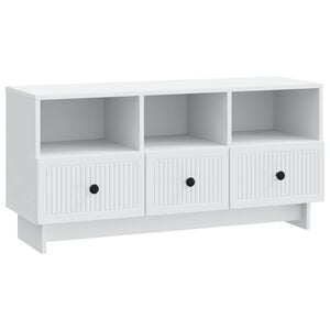 vidaXL TV szekr&eacute;ny fi&oacute;kkal Feh&eacute;r 102 x 34,5 x 50 cm Szerelt Fa