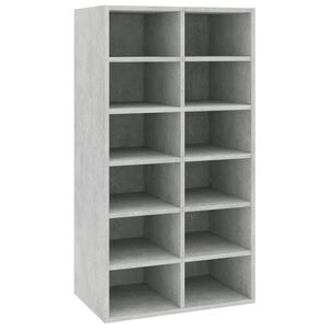 vidaXL betonsz&uuml;rke szerelt fa cipőtart&oacute; 54 x 34 x 100,5 cm