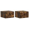vidaXL Fali &eacute;jjeli szekr&eacute;ny 2 pcs F&uuml;st&ouml;s T&ouml;lgy 34,5 x 33 x 20 cm