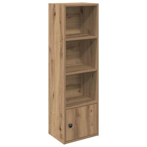 vidaXL k&eacute;zműves t&ouml;lgy sz&iacute;nű szerelt fa k&ouml;nyvespolc 31x24x102 cm
