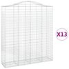 vidaXL 13 db &iacute;ves horganyzott vas gabion kos&aacute;r 200x50x220/240 cm