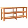 vidaXL Munkapad polcokkal t&aacute;rol&oacute;val 181.5 x 50 x 80 cm T&ouml;m&ouml;r Fenyőfa