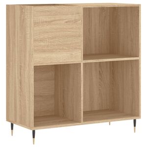 vidaXL sonoma t&ouml;lgy sz&iacute;nű szerelt fa hanglemezszekr&eacute;ny 84,5x38x89 cm