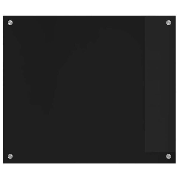 vidaXL Konyhai splashback Fekete 70 x 60 cm edzett üveg