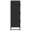 vidaXL Magast&aacute;bla fekete f&aacute;b&oacute;l &eacute;s f&eacute;mből k&eacute;sz&uuml;lt műanyagokb&oacute;l