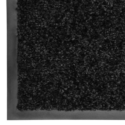 vidaXL fekete kimosható lábtörlő 90 x 150 cm