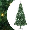 vidaXL Mű kar&aacute;csonyfa 300 LED-del Z&ouml;ld 300 cm PVC &eacute;s F&eacute;m &eacute;s Műanyag