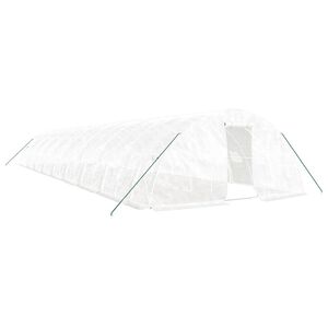 vidaXL feh&eacute;r ac&eacute;lv&aacute;zas melegh&aacute;z 90 m&sup2; 18 x 5 x 2,3 m