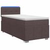 vidaXL Boxspring &aacute;gy matraccal S&ouml;t&eacute;t Barna 100 x 200 cm Sz&ouml;vet