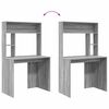 vidaXL Asztal polcokkal Szürke Sonoma 91 x 50 x 149 cm Faanyag