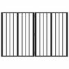vidaXL Kutya Kapu 2 pcs Fekete 60 x 80 cm Horganyzott ac&eacute;l