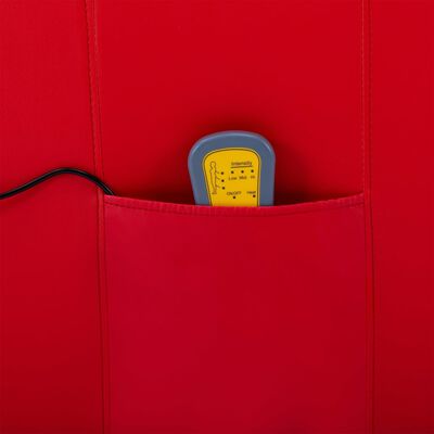 vidaXL piros műbőr dönthető elektromos masszázsfotel