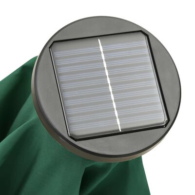 vidaXL zöld alumínium napernyő LED-világítással 200 x 211 cm