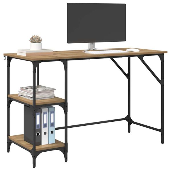 vidaXL Asztal Artisan t&ouml;lgy 120 x 50 x 75 cm Faanyag