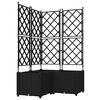 vidaXL Kerti cser&eacute;p 3 db Fekete 80 x 80 x 143 cm PP