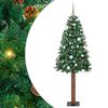 vidaXL Karcs&uacute; kar&aacute;csonyfa 300 LED-del Z&ouml;ld 180 cm PVC &eacute;s t&ouml;m&ouml;r fenyőfa