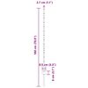 vidaXL Ker&iacute;t&eacute;soszlop 11 pcs Ez&uuml;st 140 cm Ac&eacute;l