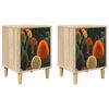 vidaXL &Eacute;jjeliszekr&eacute;ny ZAANDAM 2 db Sonoma T&ouml;lgy 36 x 33 x 50 cm