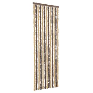 vidaXL s&ouml;t&eacute;tbarna &eacute;s b&eacute;zs zsen&iacute;lia rovarf&uuml;gg&ouml;ny 56x185 cm