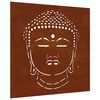 vidaXL Buddha fej mint&aacute;s corten ac&eacute;l kerti fald&iacute;sz 55 x 55 cm
