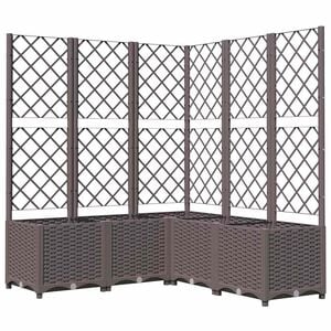 vidaXL barna polipropil&eacute;n r&aacute;csos kerti &uuml;ltetől&aacute;da 120 x 120 x 136 cm