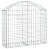 vidaXL íves horganyzott vas gabion kosár 100x30x80/100 cm