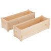 vidaXL 2 db t&ouml;m&ouml;r fenyőfa kerti vir&aacute;gtart&oacute; 100 x 31 x 31 cm