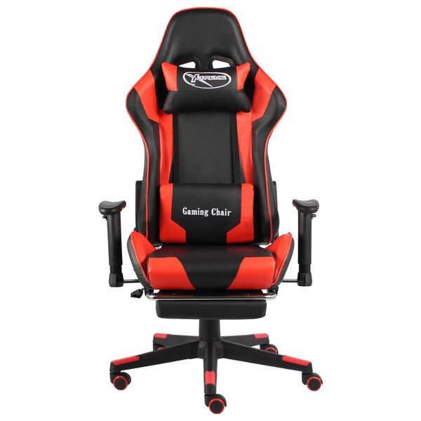 vidaXL piros PVC forg&oacute; gamer sz&eacute;k l&aacute;btart&oacute;val