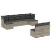 vidaXL 9 r&eacute;szes vil&aacute;gossz&uuml;rke polyrattan kerti &uuml;lőgarnit&uacute;ra p&aacute;rn&aacute;val